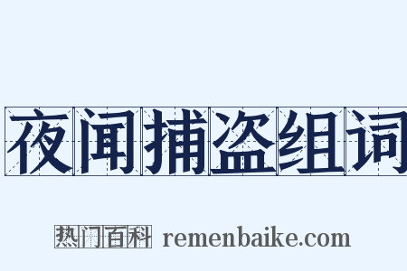 夜闻捕盗组词是什么意思的图片